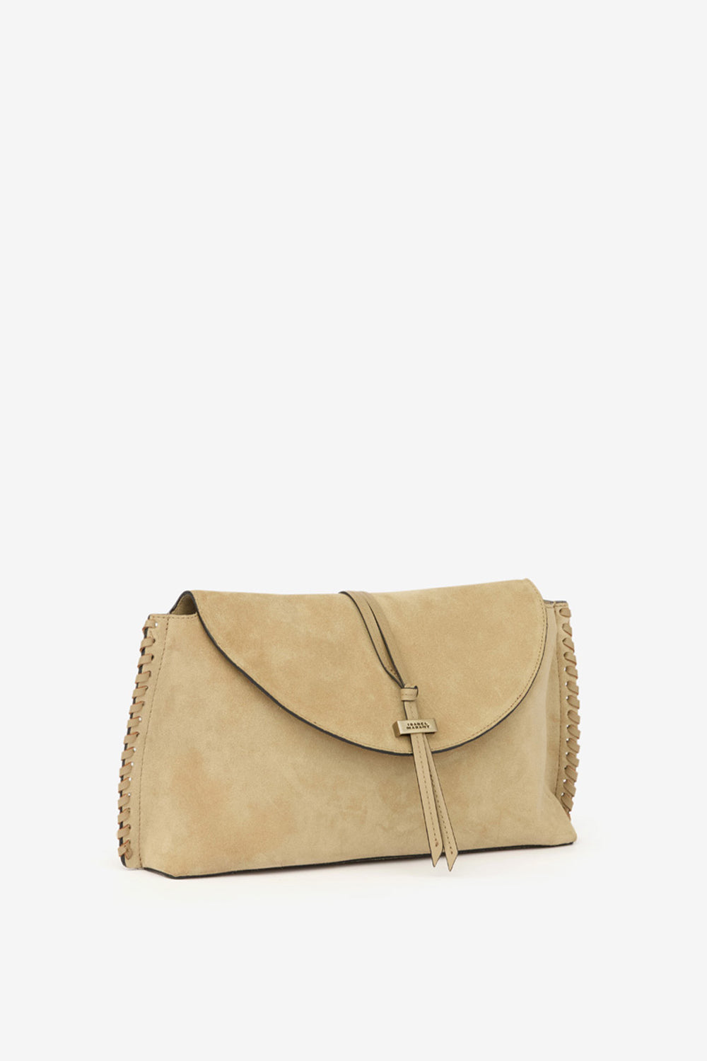 Sac pochette silao en cuir de veau velours tressé - Beige clair - Woman - 4