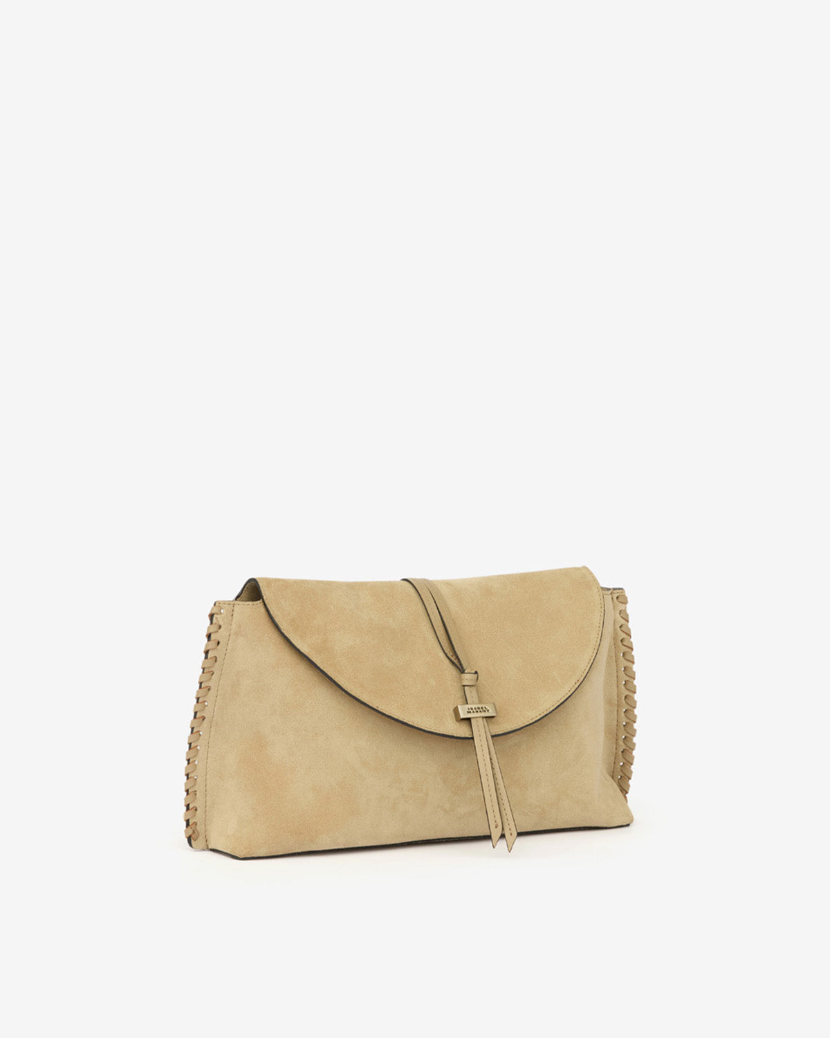 Pochette silao aus geflochtenem kalbs-veloursleder - Light beige - Woman - 4