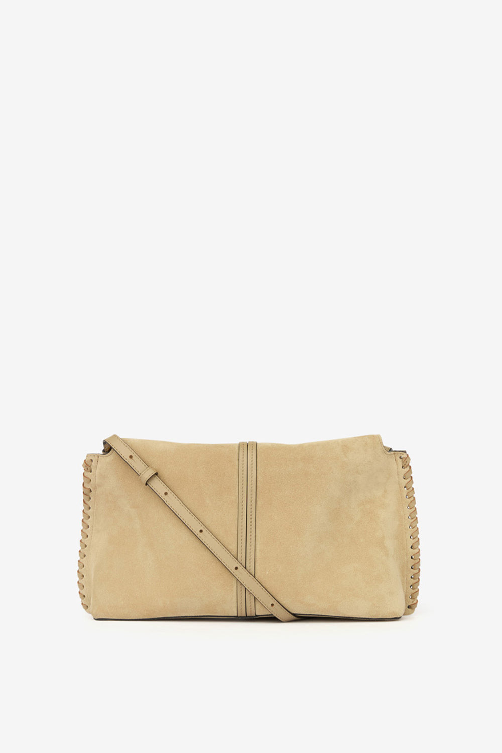 Sac pochette silao en cuir de veau velours tressé - Beige clair - Woman - 2