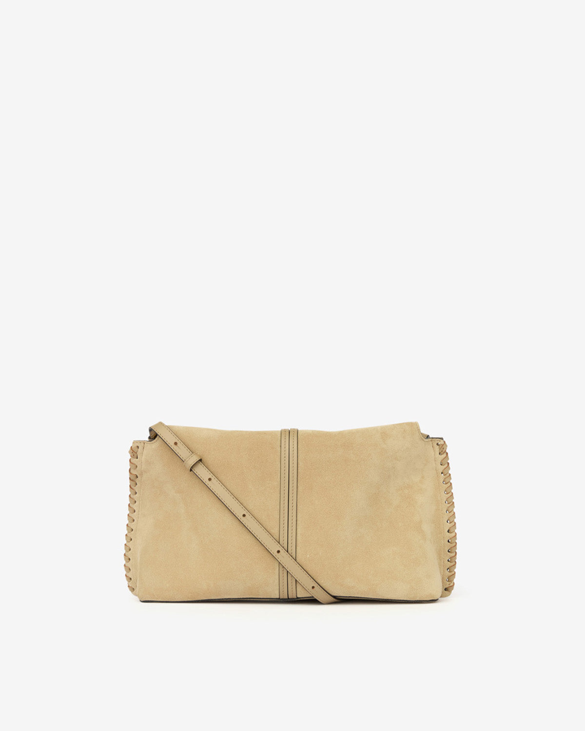 Pochette silao aus geflochtenem kalbs-veloursleder - Light beige - Woman - 2
