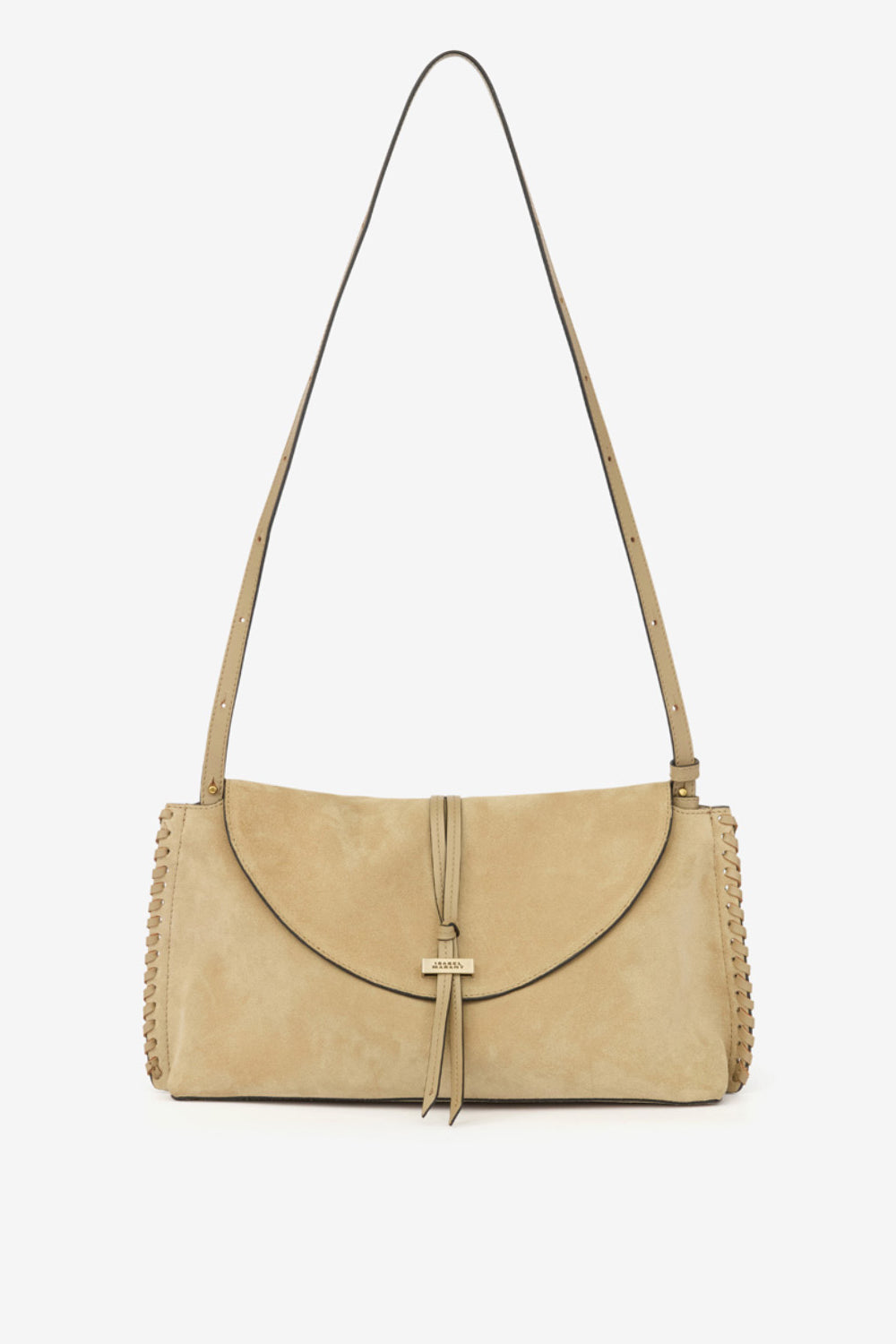 Sac pochette silao en cuir de veau velours tressé - Beige clair - Woman - 1