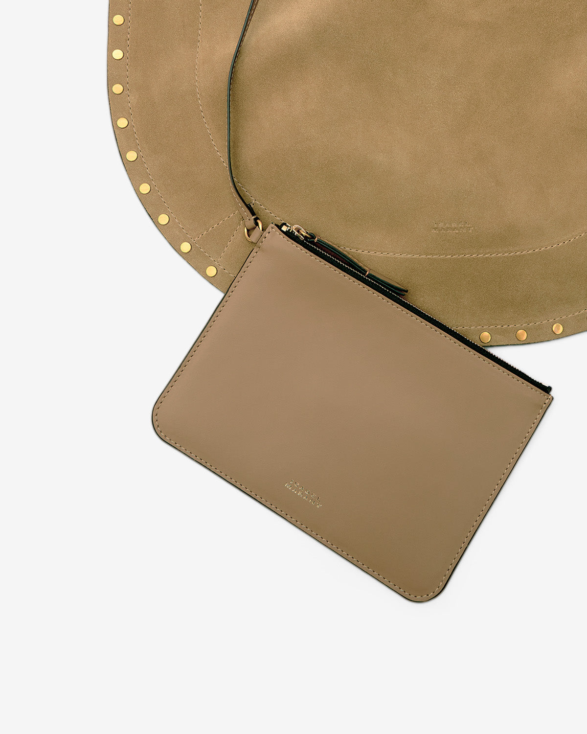 Bolso de ante de becerro oskan hobo soft - Taupe - Woman - 3