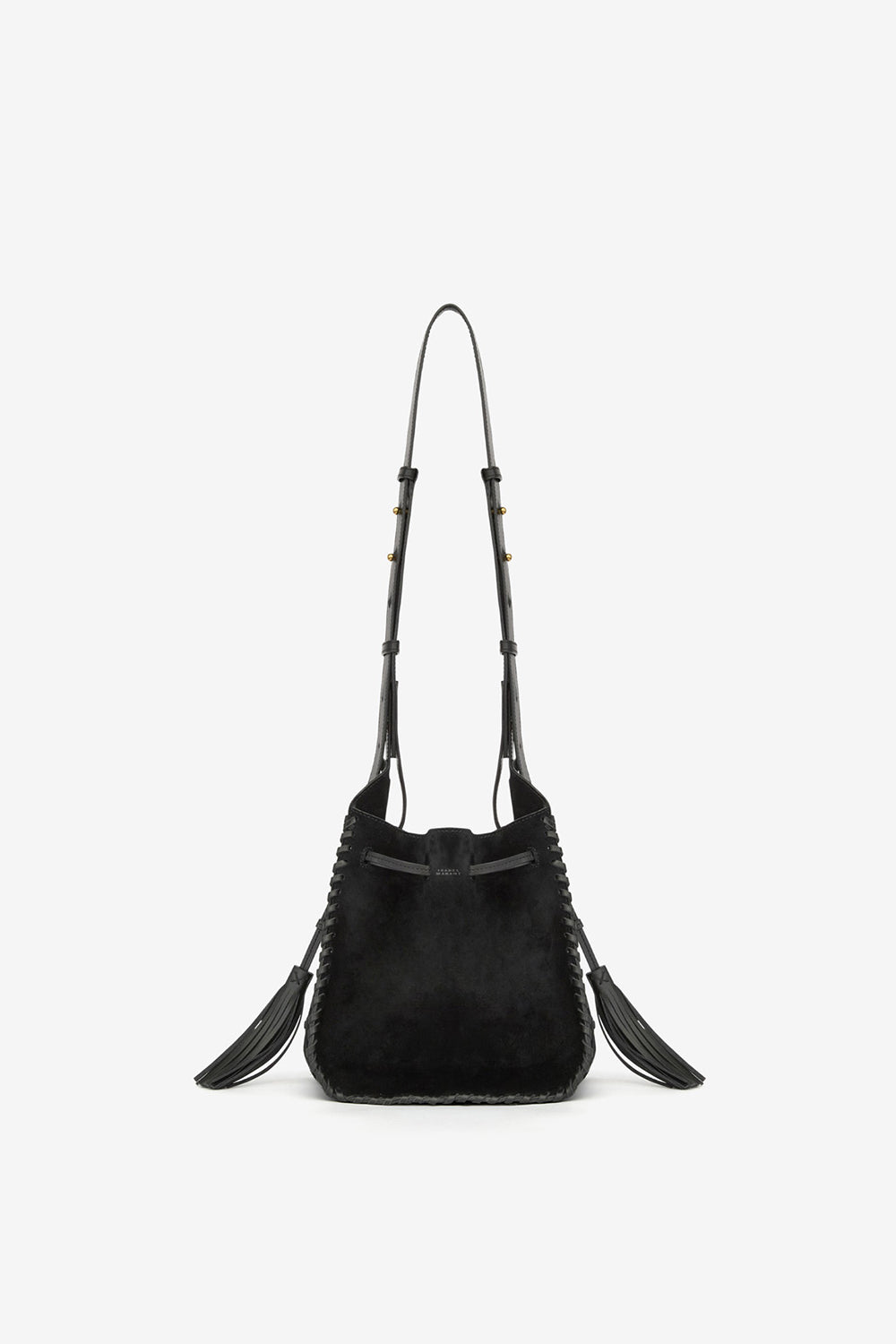 Bolso bombonera de piel de ante de becerro trenzada silao - Negro - Woman - 4