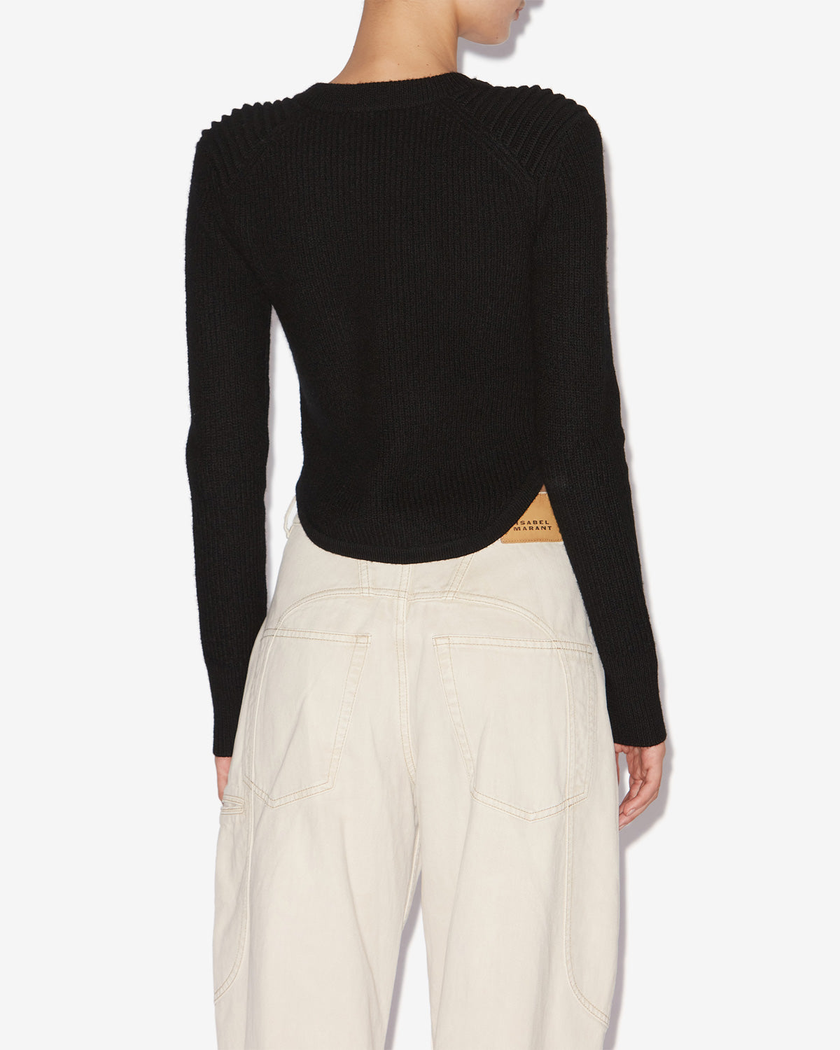 Nust ribbed merinos wool sweater - Black - Woman - 4