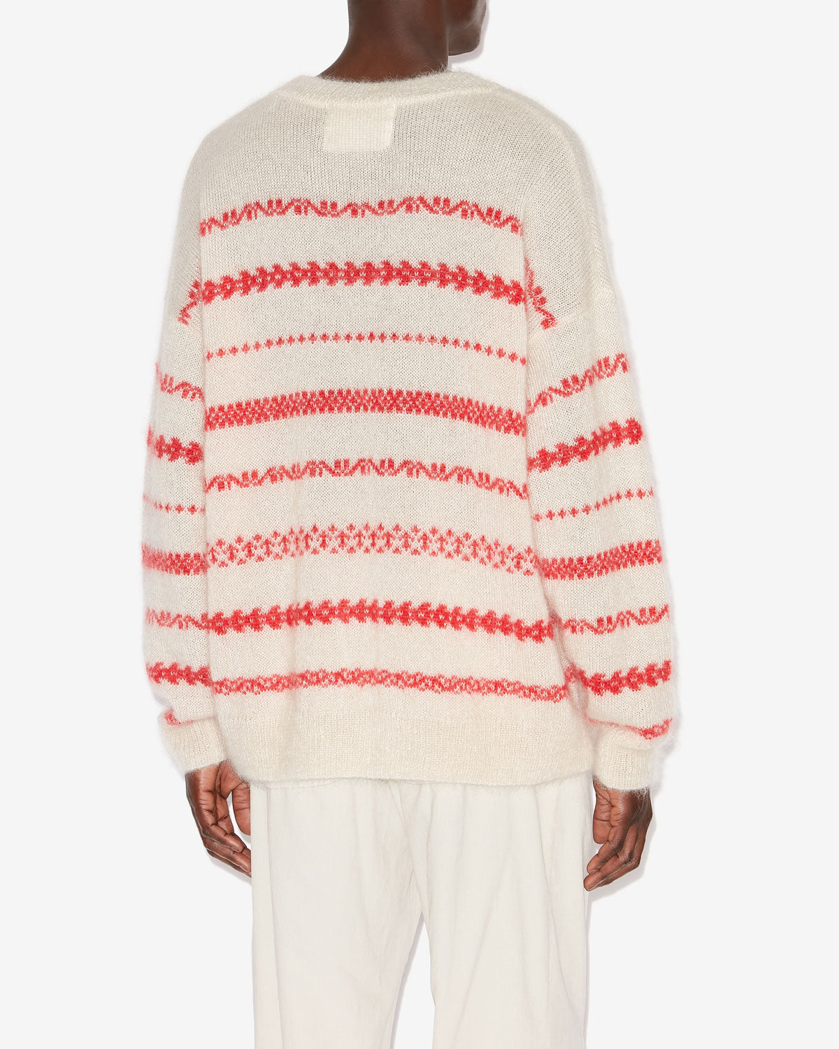 Amory sweater Man Ecru and red 3