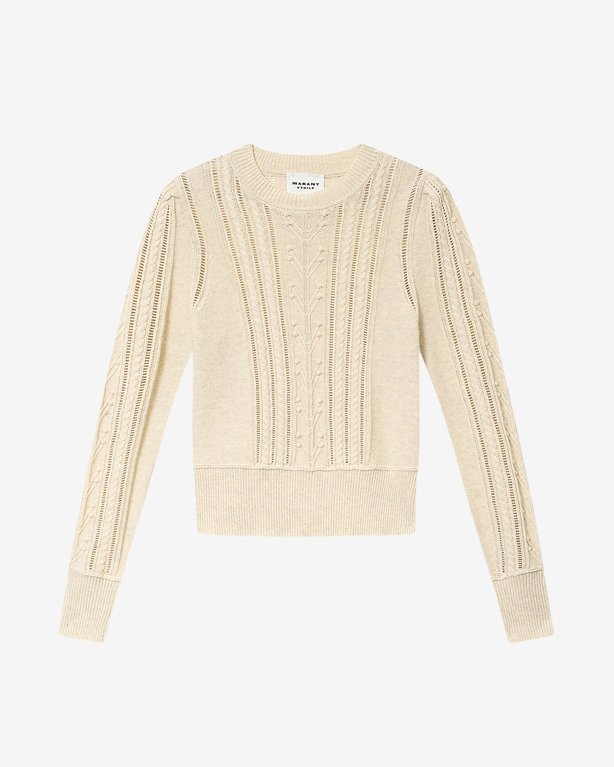 コットン混 透かし編みセーター - Light gray - Woman - 5