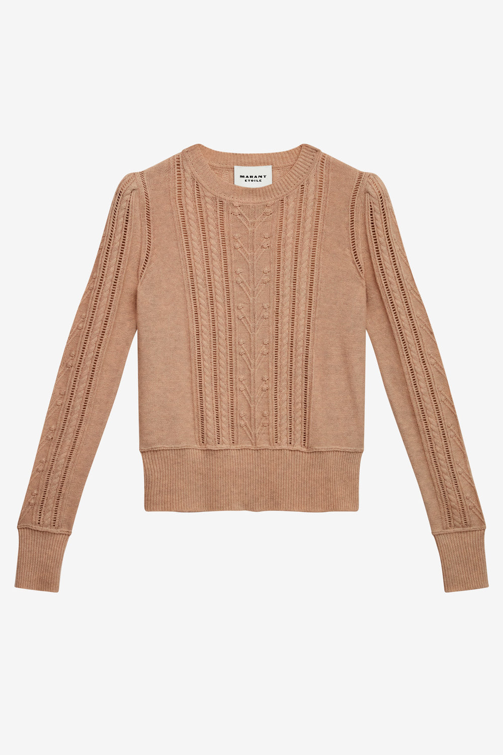 Eng anliegender pullover kalyn aus baumwolle und wolle - Camel - Woman - 1