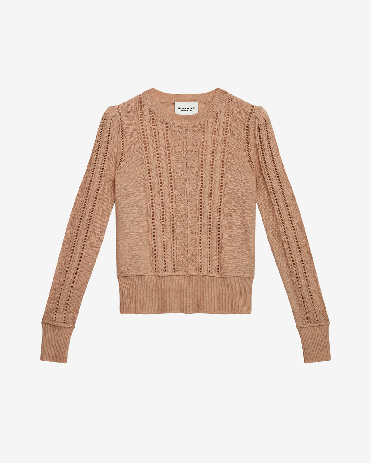Maglione attillato kalyn in cotone e lana - Camel - Woman - 5