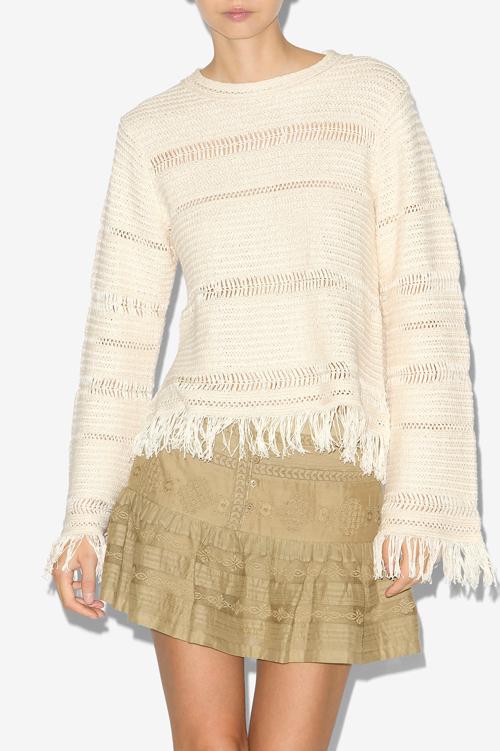 Maglione azilis in macramè - Ecru - Woman - 4