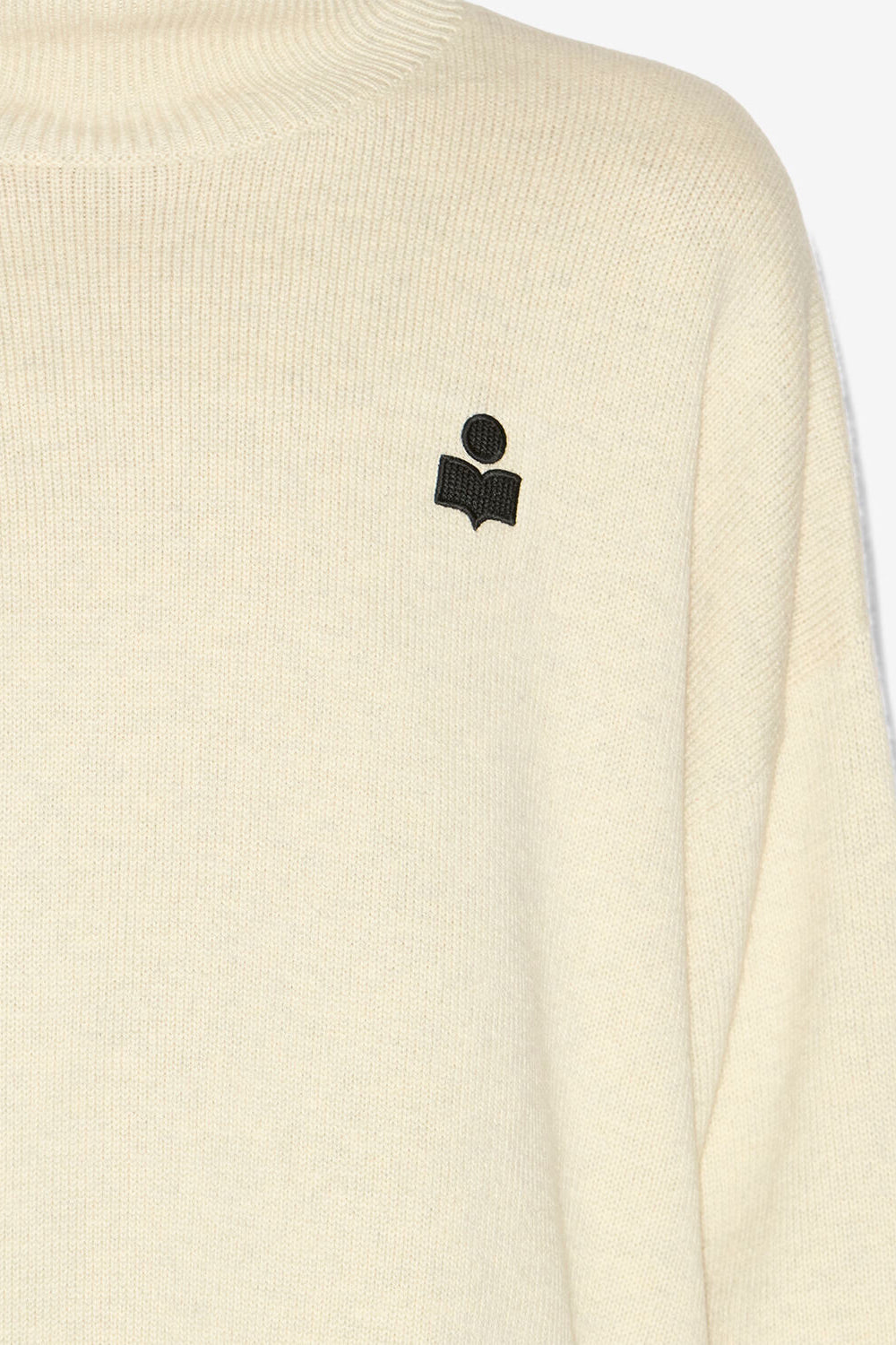 Pullover mit stehkragen nasha aus wolle und baumwolle - Light gray - Woman - 2