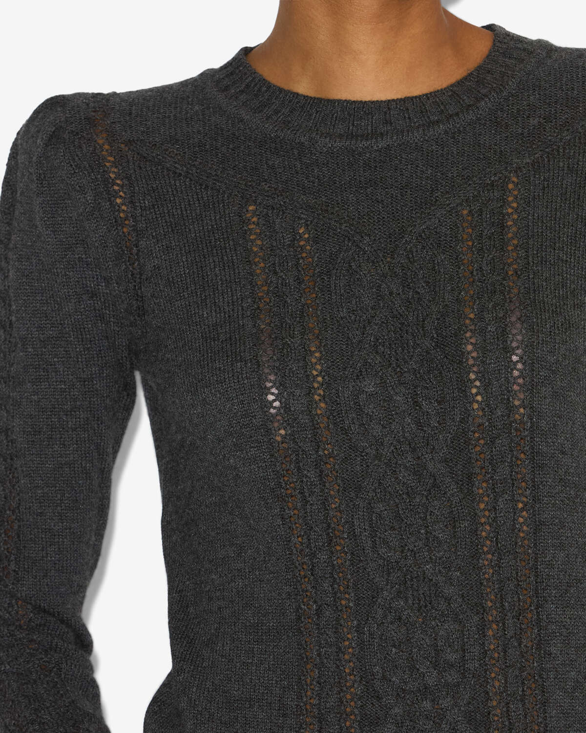 Pull kelia en maille torsadée - Anthracite - Woman - 2