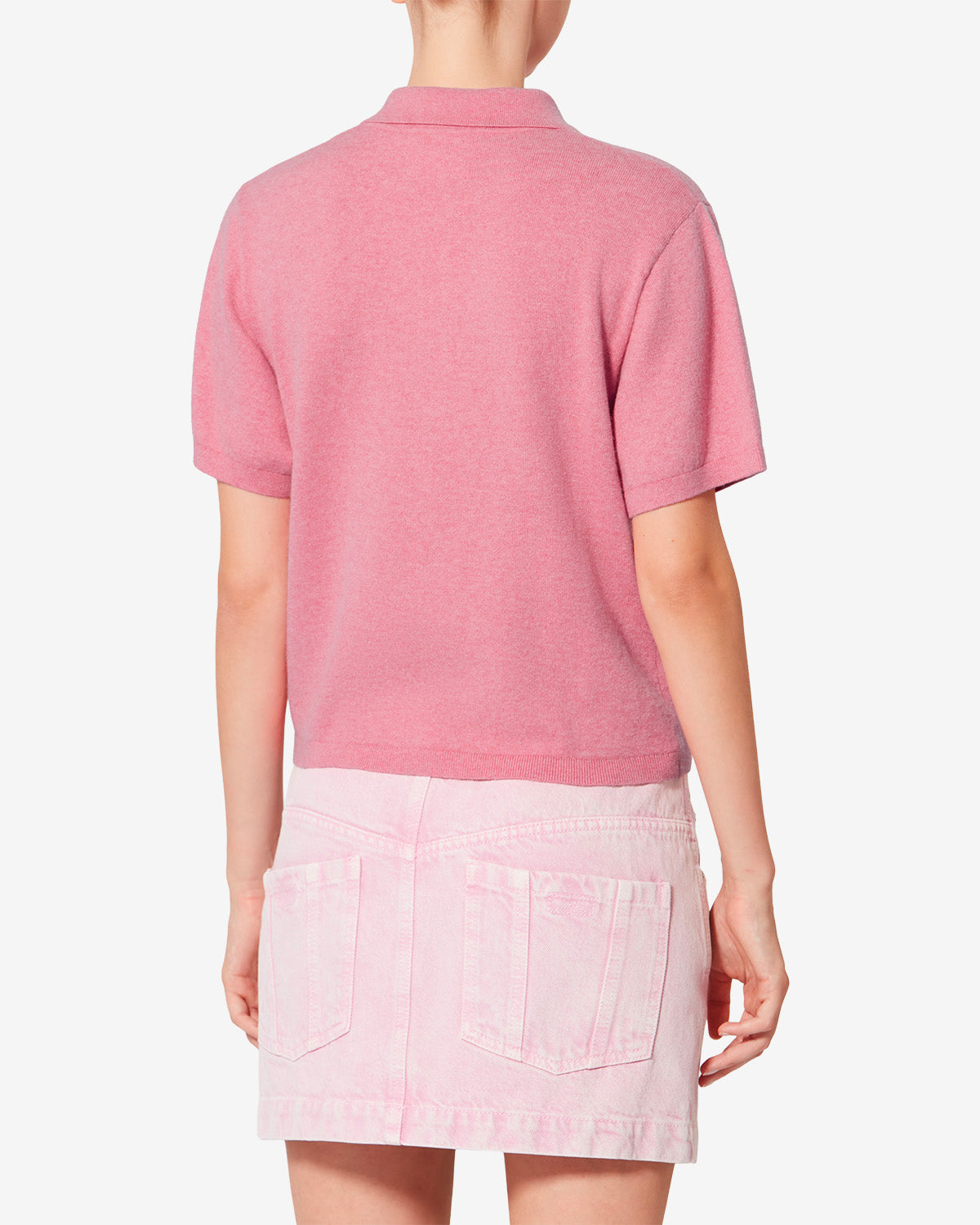 Polo althea in cotone e lana con logo - Bubblegum-granita - Woman - 4