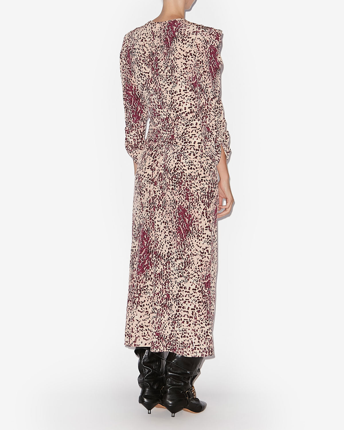 Albini dress Woman Purple-ecru 3