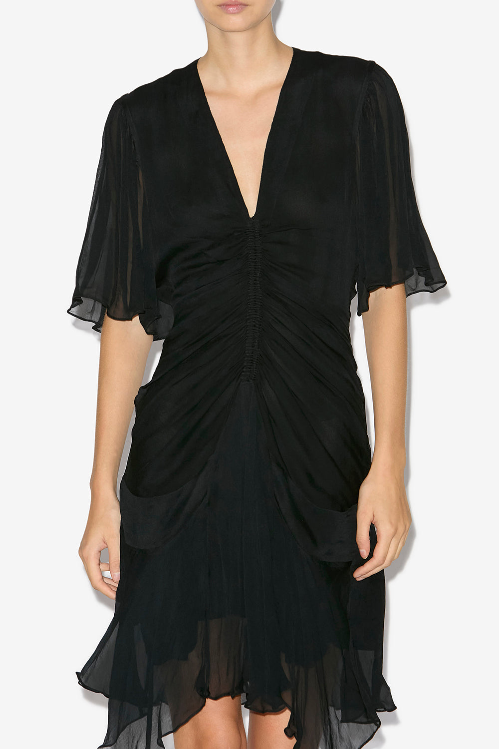 Vivienne short muslin dress - Black - Woman - 4