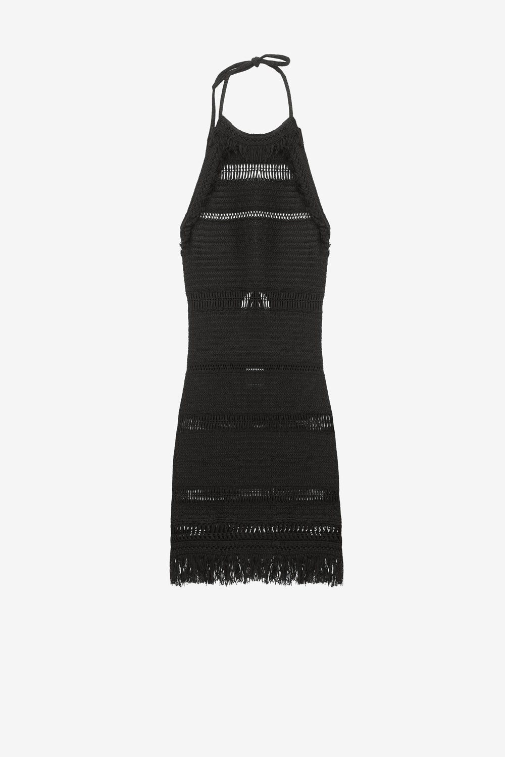Jersey aralia con espalda abierta en punto de macramé - Negro - Woman - 1