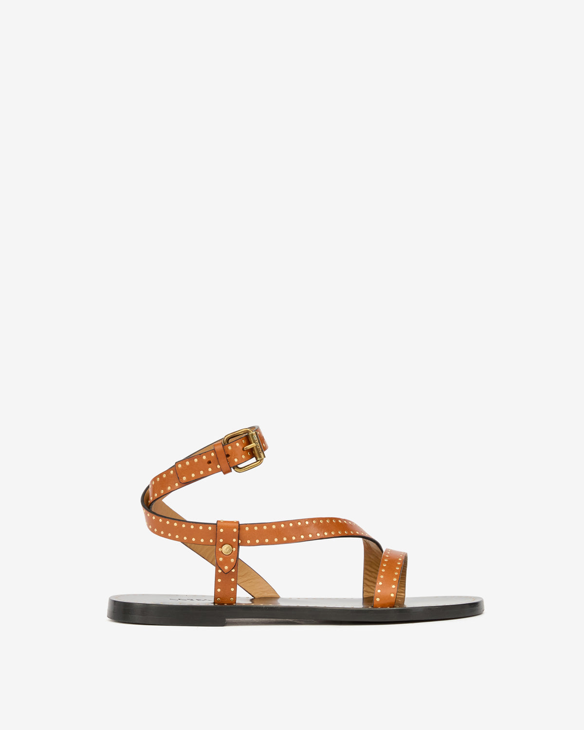 Sandalias planas de cuero suave con tachuelas jopee - Havana - Woman - 1