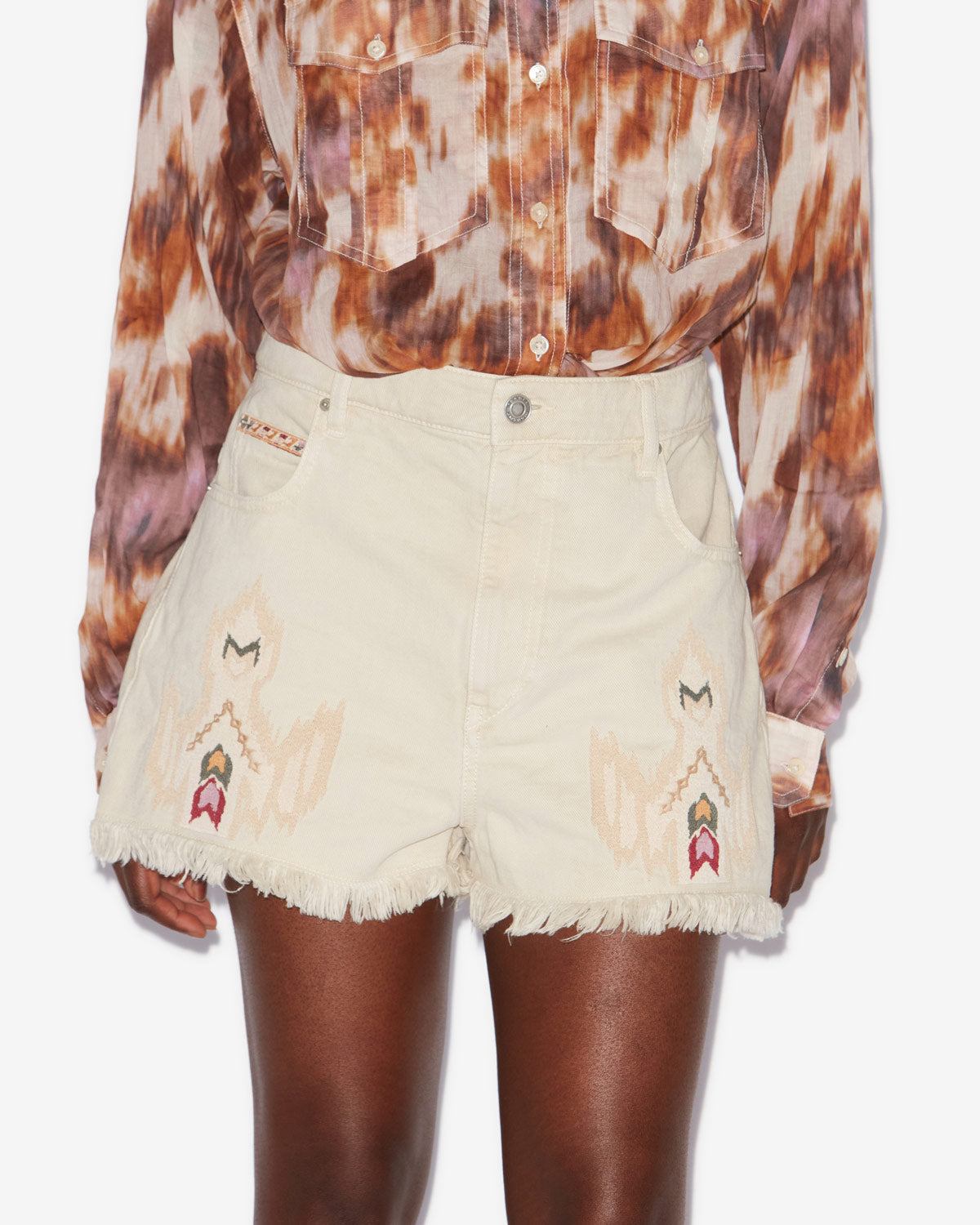 Shorts lesia Woman Ecru 4