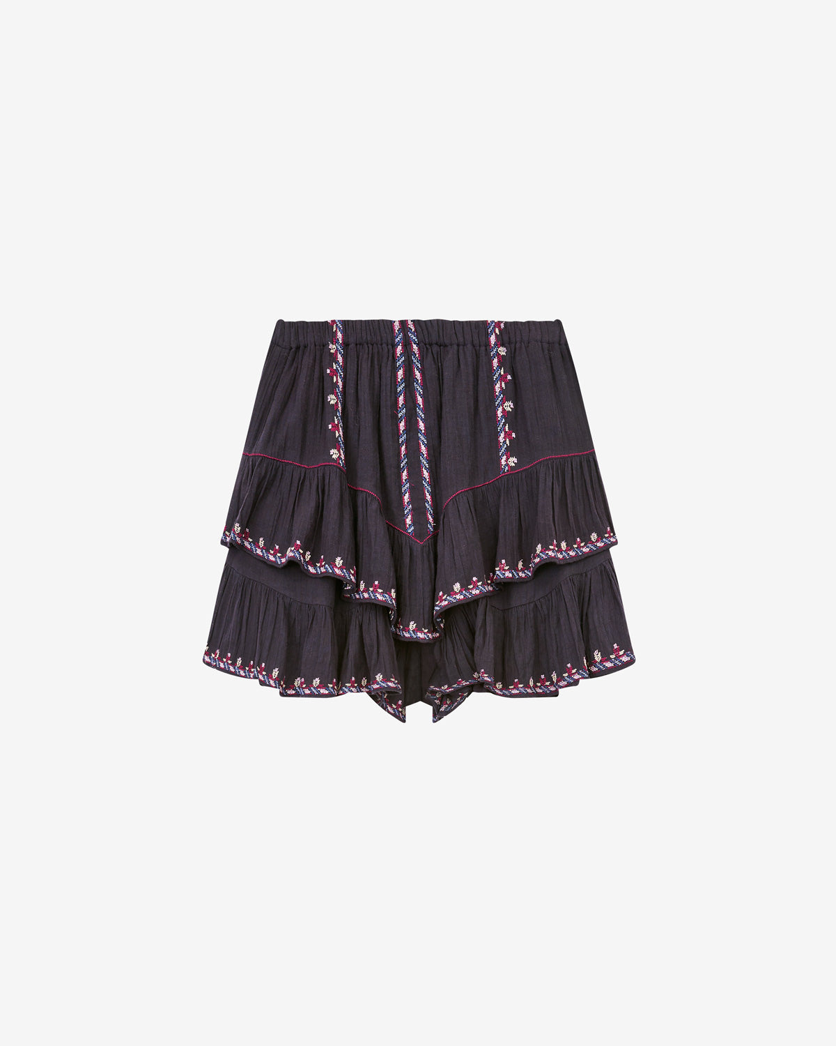 Shorts jocadia aus bestickter gaze mit volants - Faded night/lilac - Woman - 5
