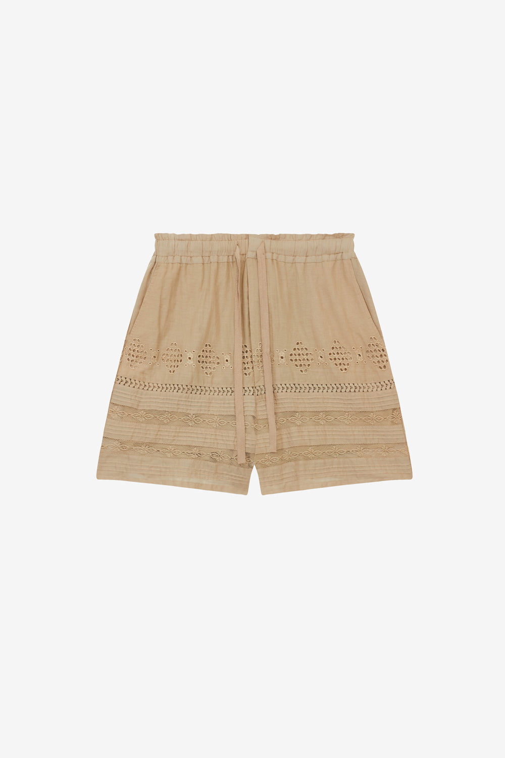 Damina 加工コットンボイル ショートパンツ - Light khaki - Woman - 1
