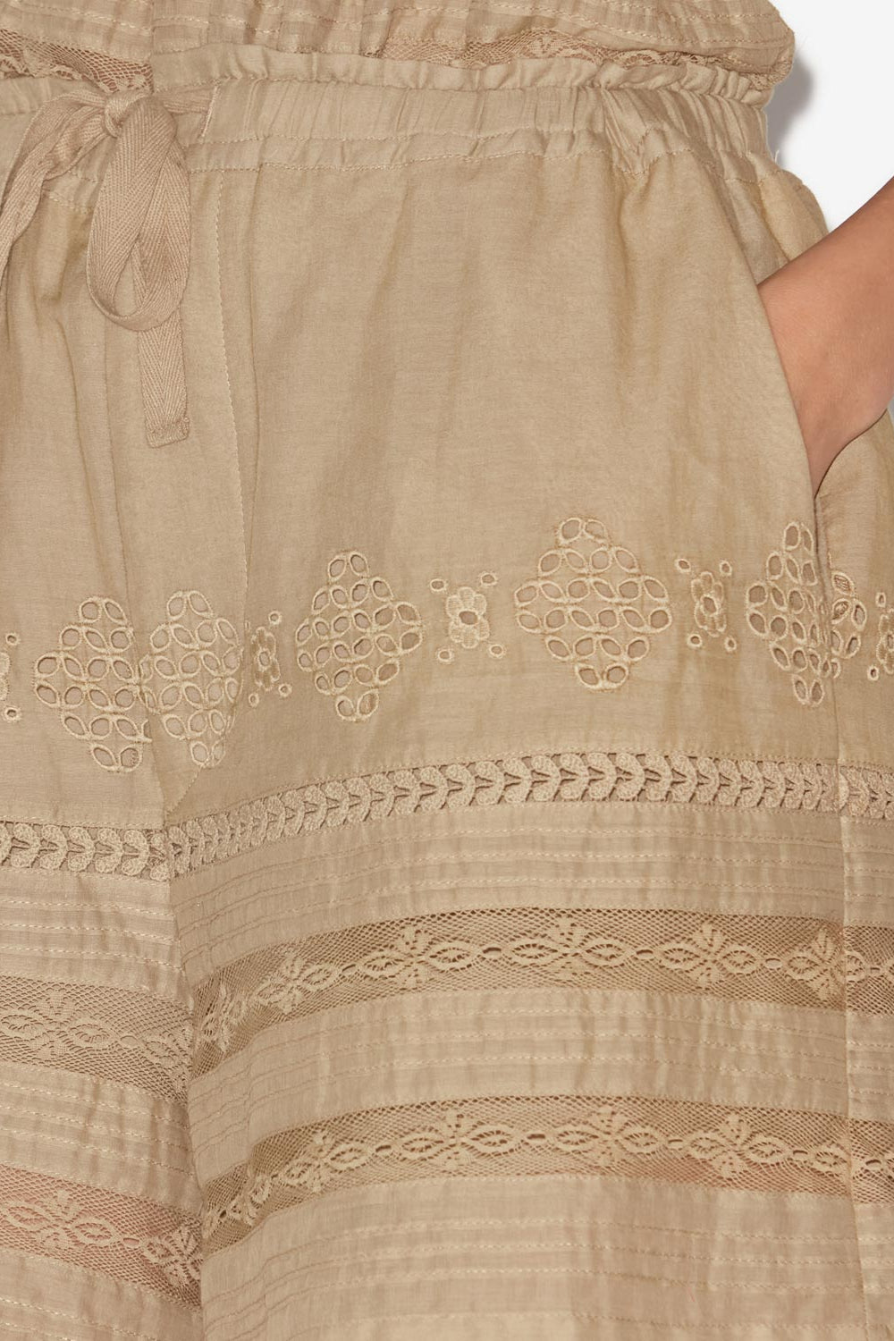Damina 加工コットンボイル ショートパンツ - Light khaki - Woman - 3