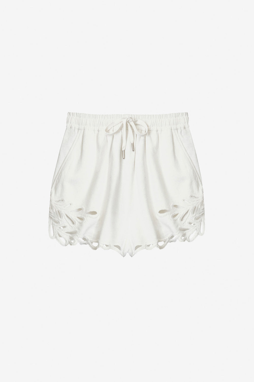 Kurze shorts safa mit lochstickerei - Weiß - Woman - 1