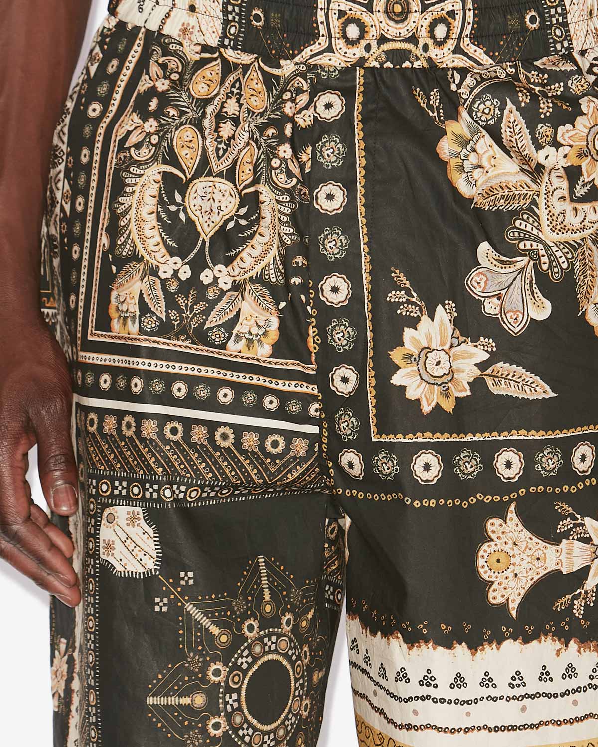 Gregorian shorts Man Black-ochre 2