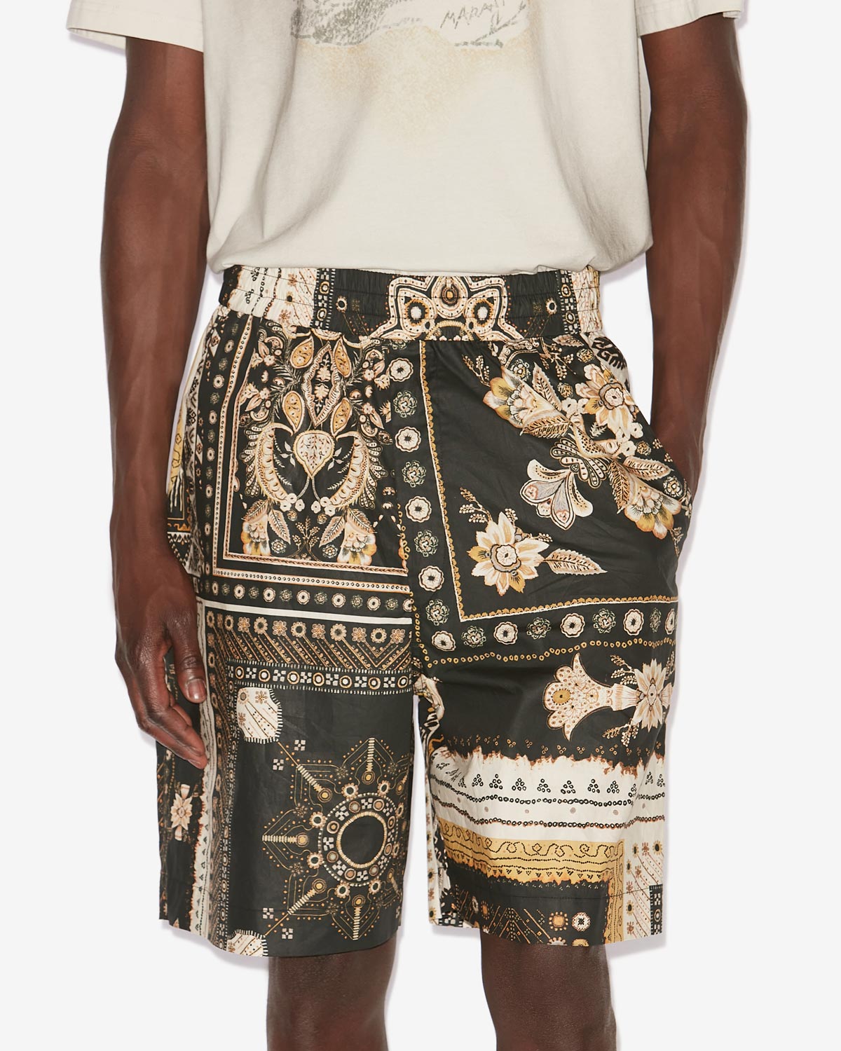 Shorts gregorian Man Black-ochre 4