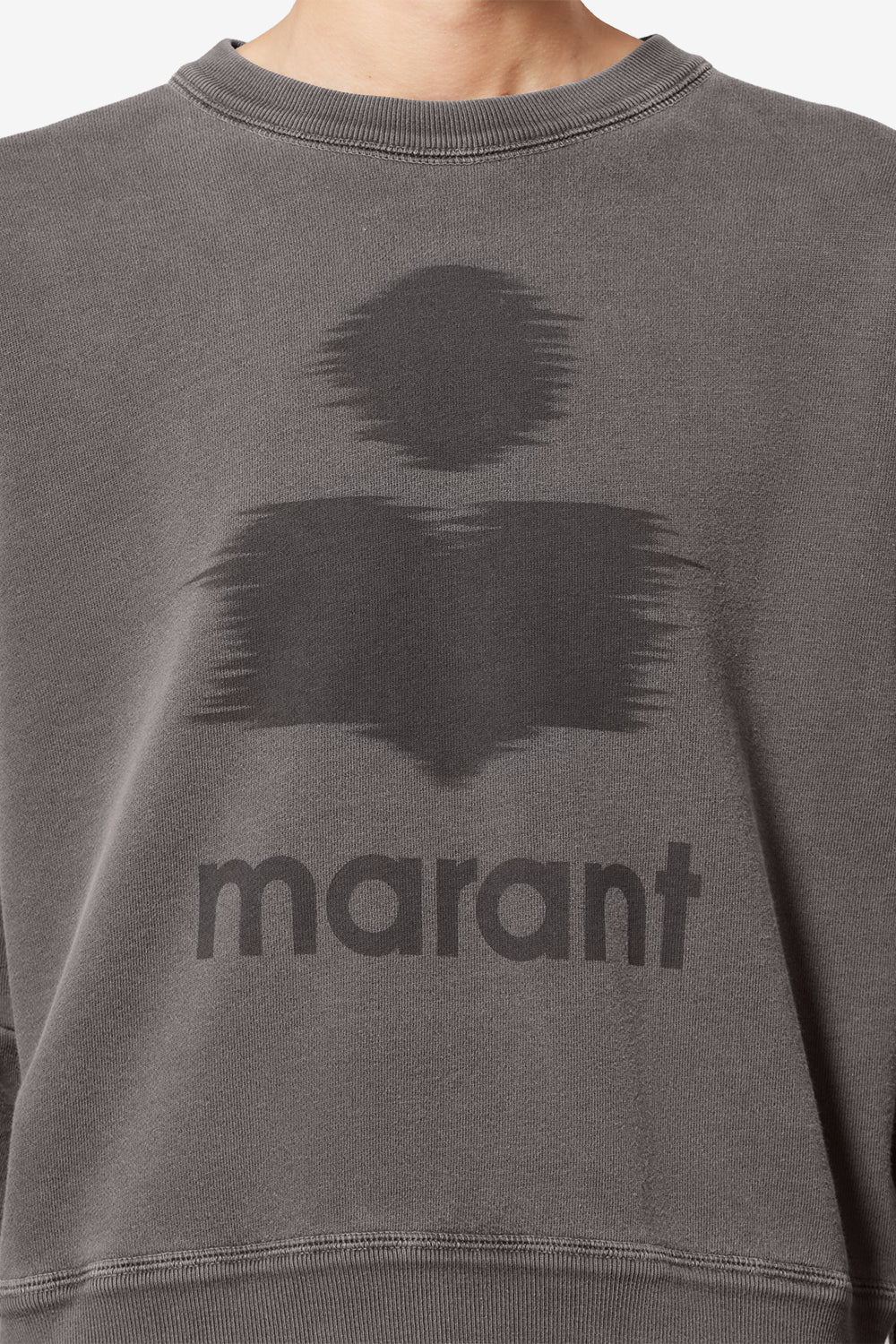 Sweatshirt en coton à logo mobyli - Anthracite - Woman - 3