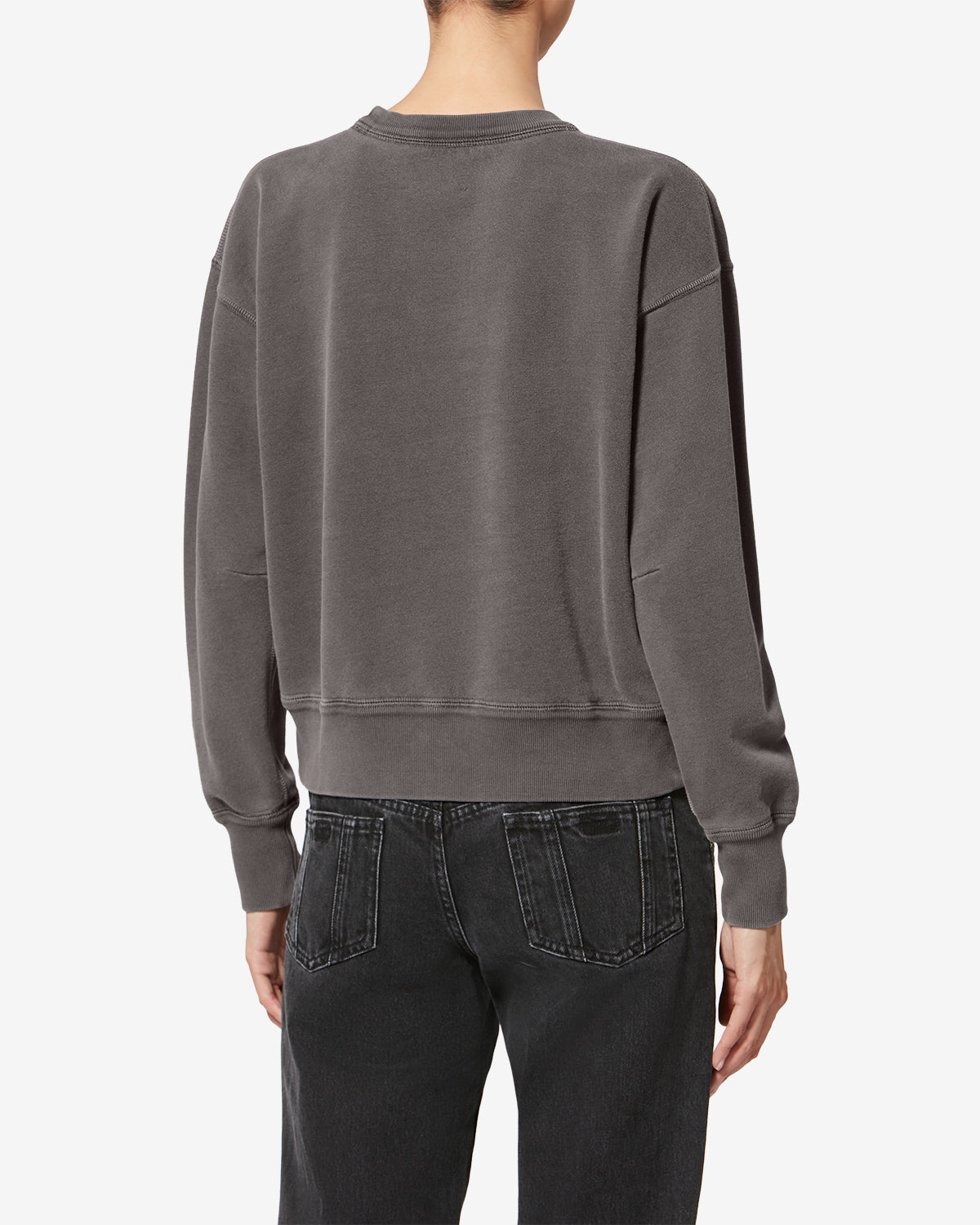 Sweatshirt en coton à logo mobyli - Anthracite - Woman - 4