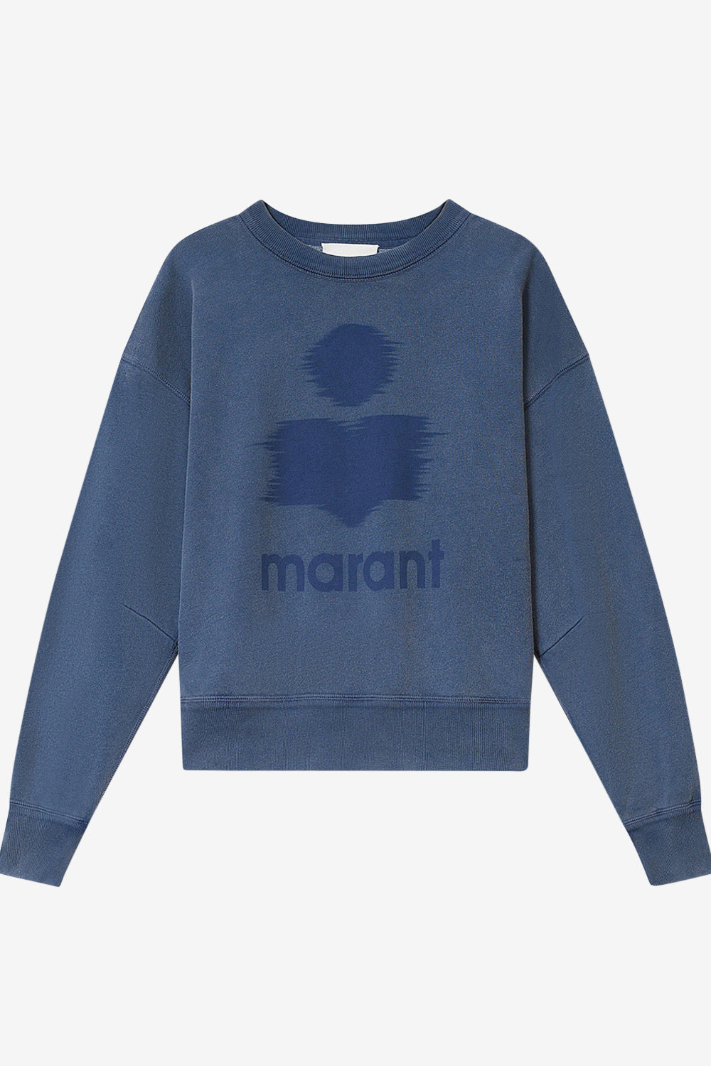 Mobyli cotton sweatshirt with logo - Indigo - Woman - 1