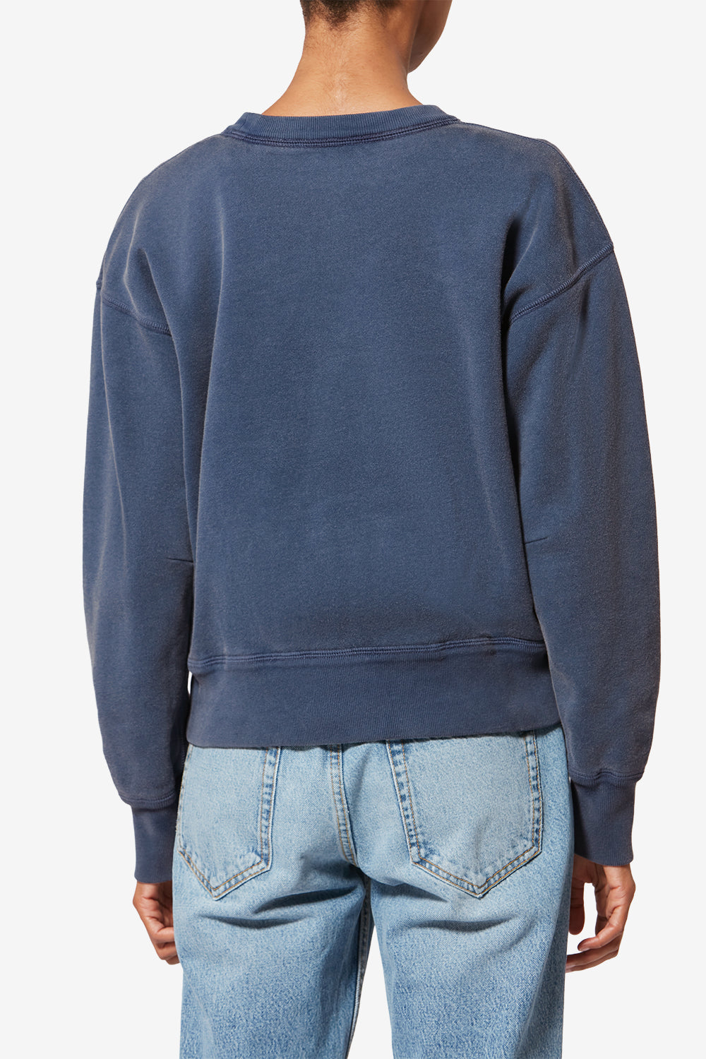 Mobyli cotton sweatshirt with logo - Indigo - Woman - 5