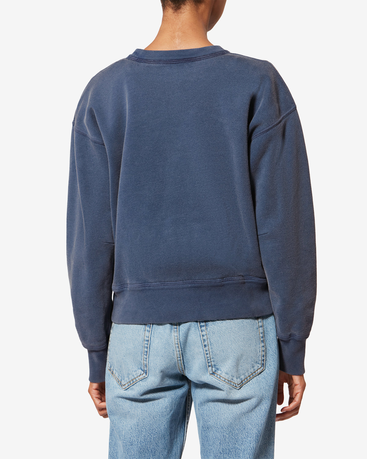 Felpa in cotone con logo mobyli - Indigo - Woman - 4