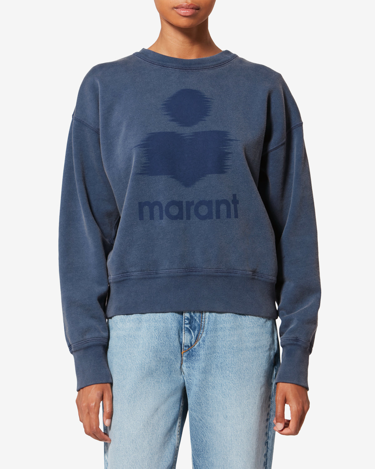 Felpa in cotone con logo mobyli - Indigo - Woman - 3