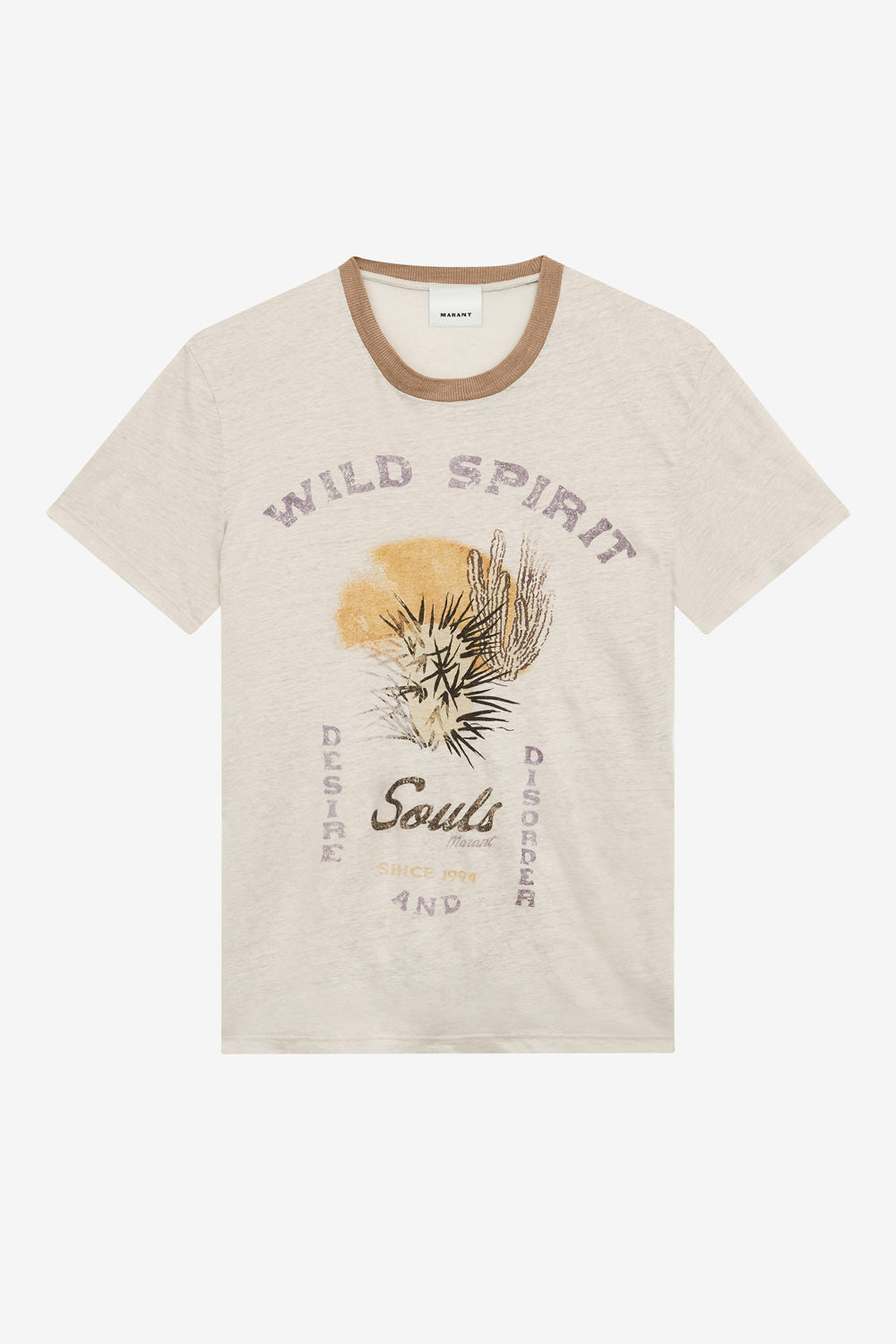 Kiliann printed linen t-shirt - Ecru/sand - Woman - 1