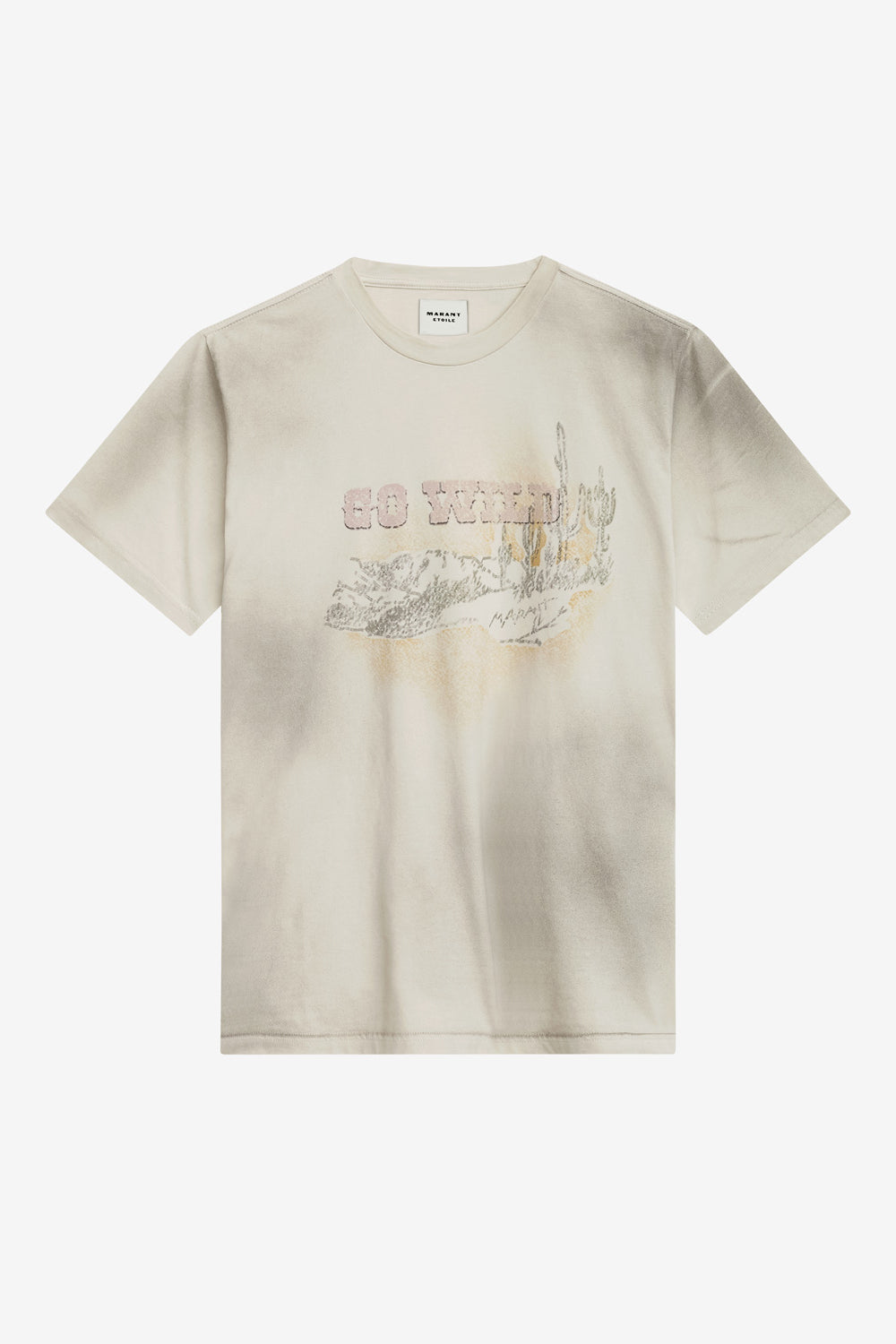 Zaof printed cotton t-shirt - Beige - Woman - 1