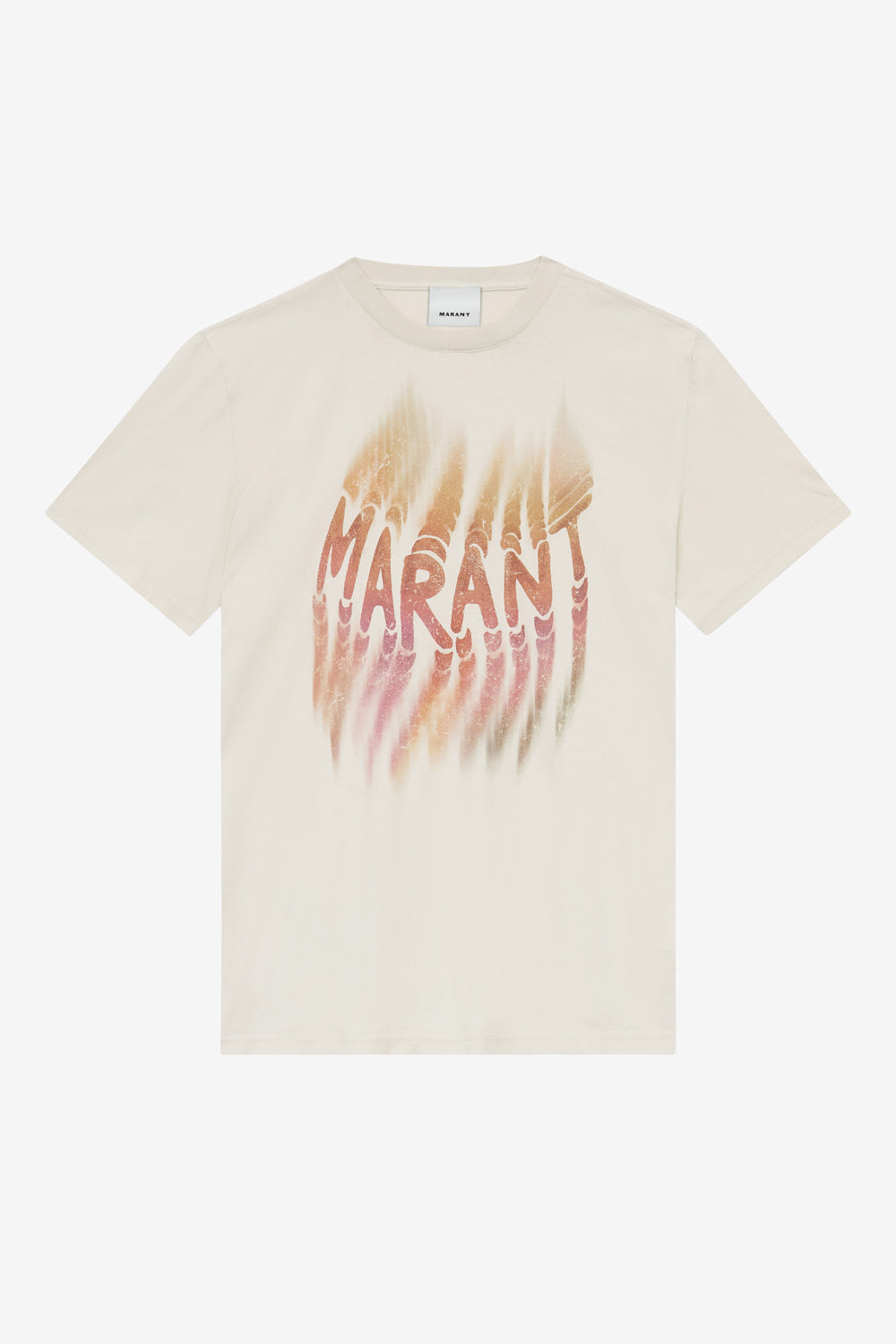 Zoeline cotton t-shirt with logo - Ecru - Woman - 1