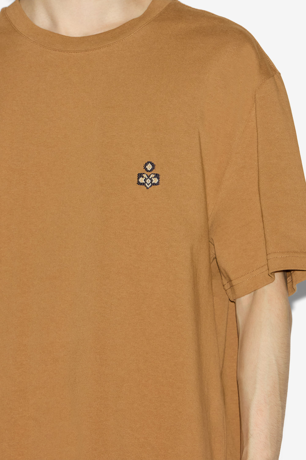 T-shirt hugo en coton à logo brodé - Camel - Man - 3