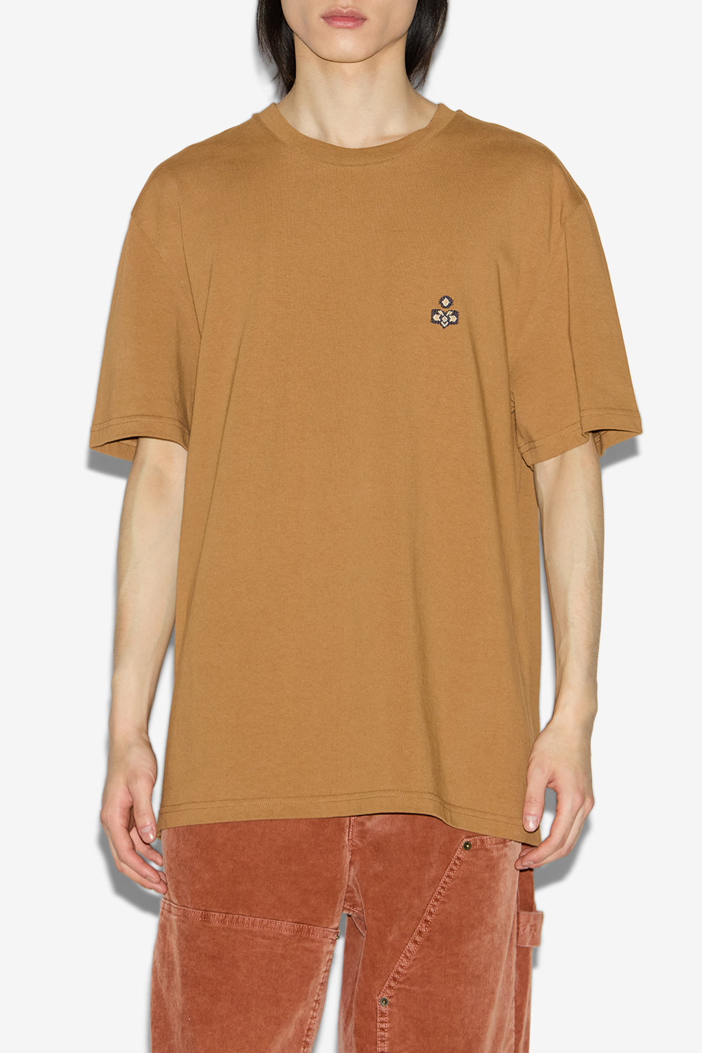 T-shirt hugo en coton à logo brodé - Camel - Man - 4