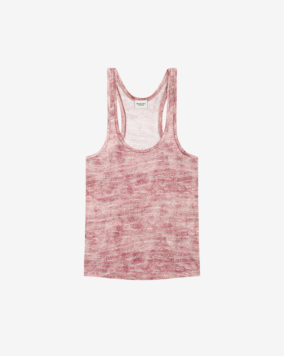 Tanktop thea aus bedrucktem leinen - Rot - Woman - 5