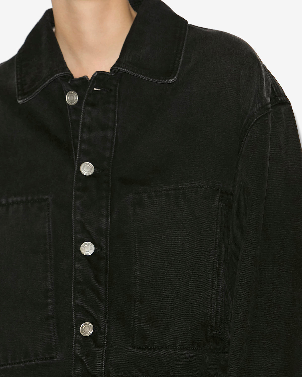 Giacca classica josephine in denim - Nero lavato - Woman - 2