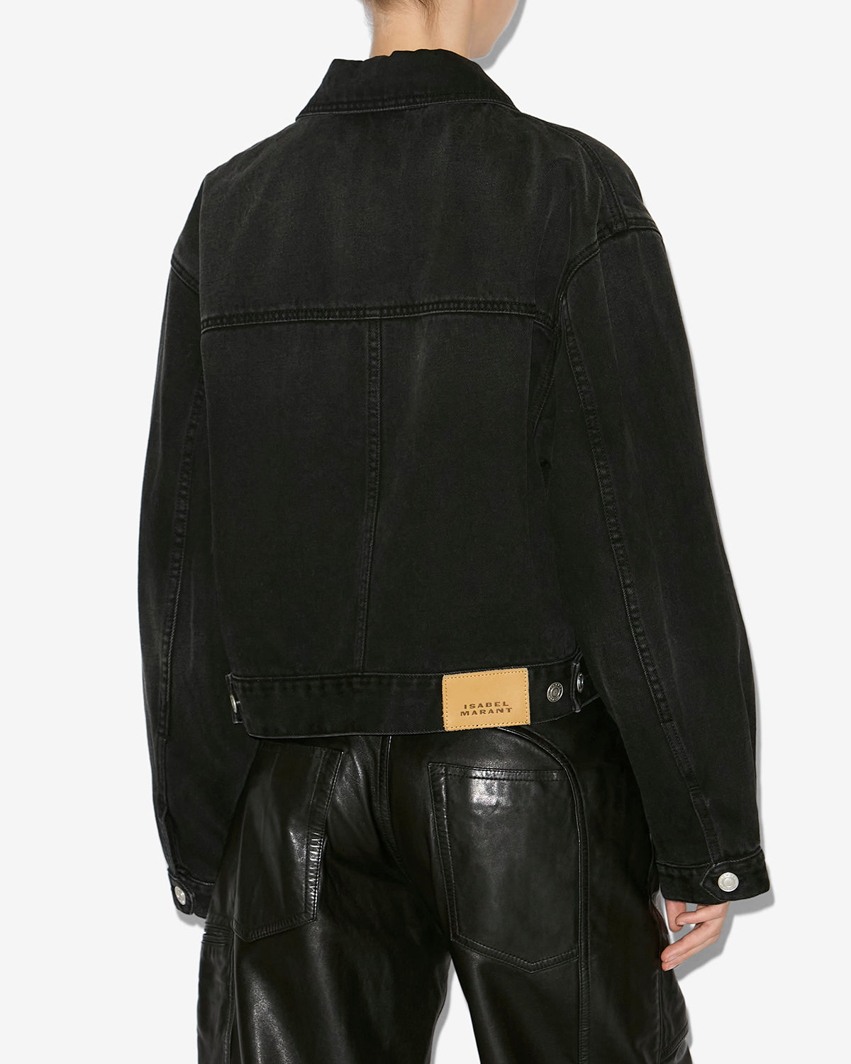 Giacca classica josephine in denim - Nero lavato - Woman - 4