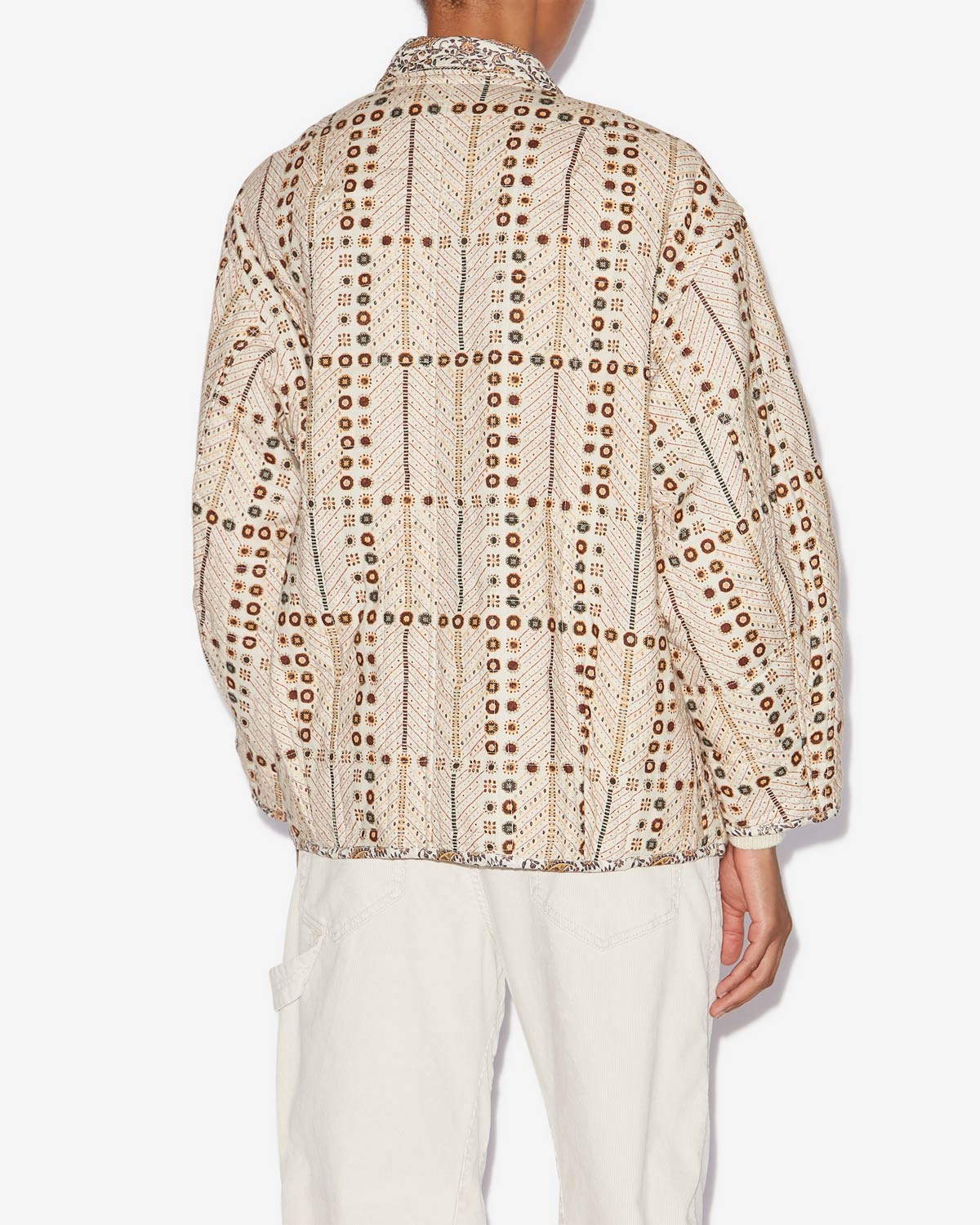 Chaqueta chancel de algodón estampado - Crudo - Woman - 4