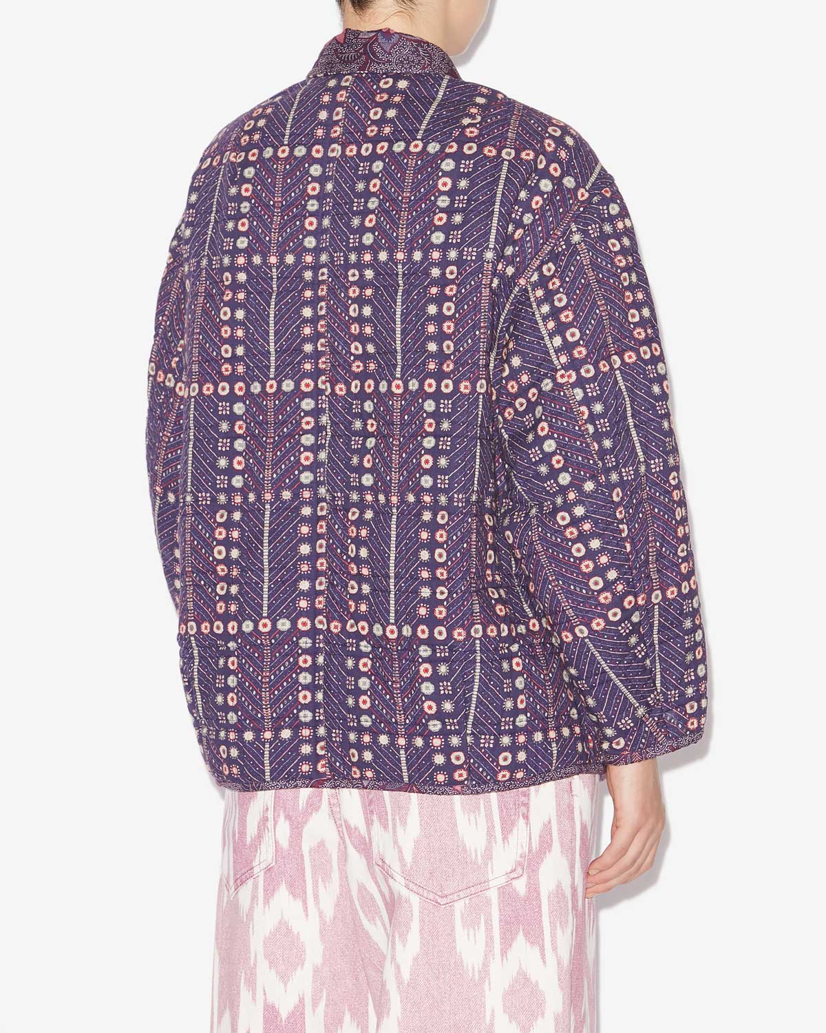 Veste chancel en coton imprimé - Violet - Woman - 4