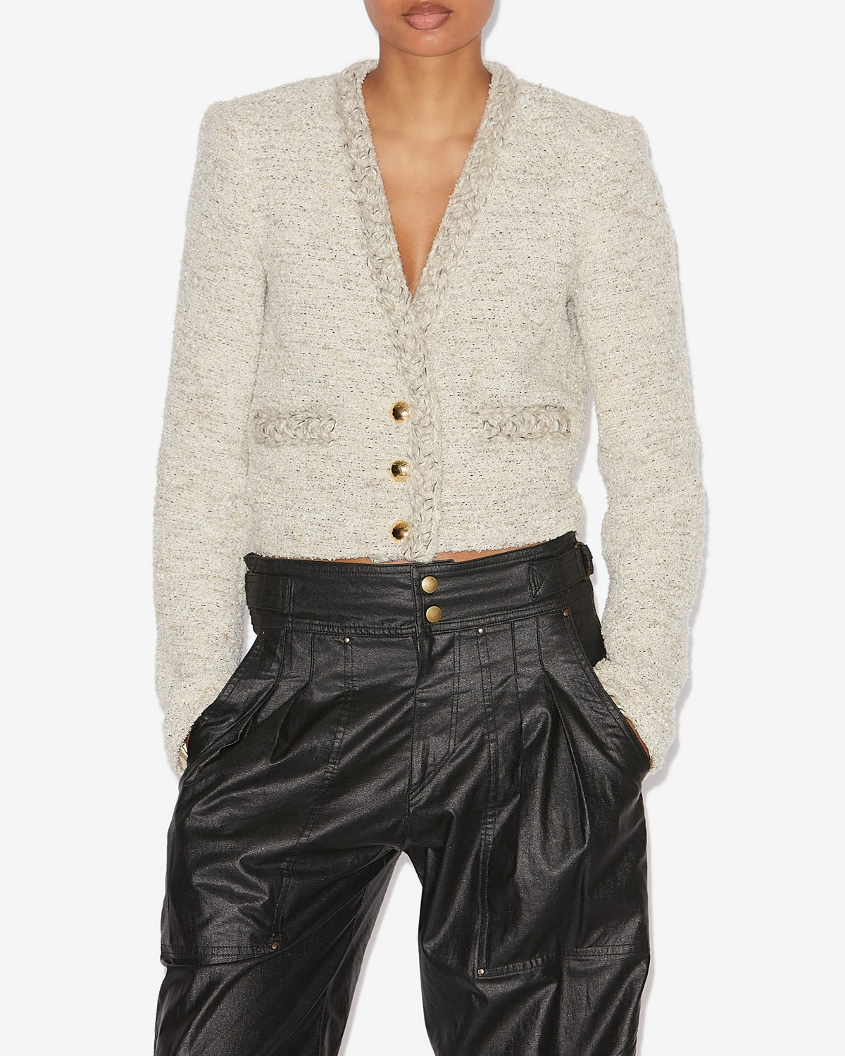 그웬돌린 코웬스 크롭 재킷 - 에크루 - Woman - 3