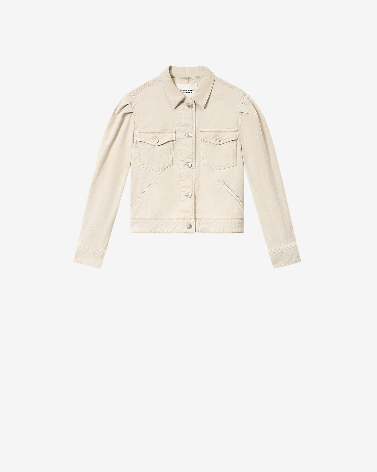 Chaqueta bolineav de pana lavada - Crudo - Woman - 5