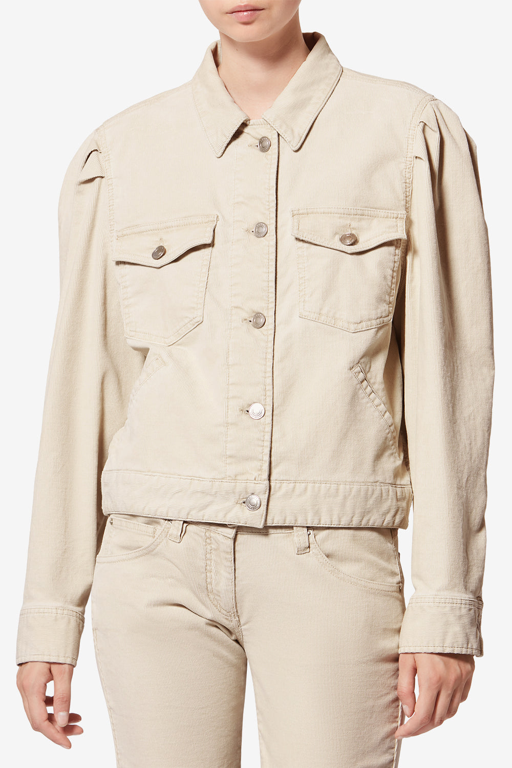 Bolineav 워싱 코듀로이 재킷 - 에크루 - Woman - 4