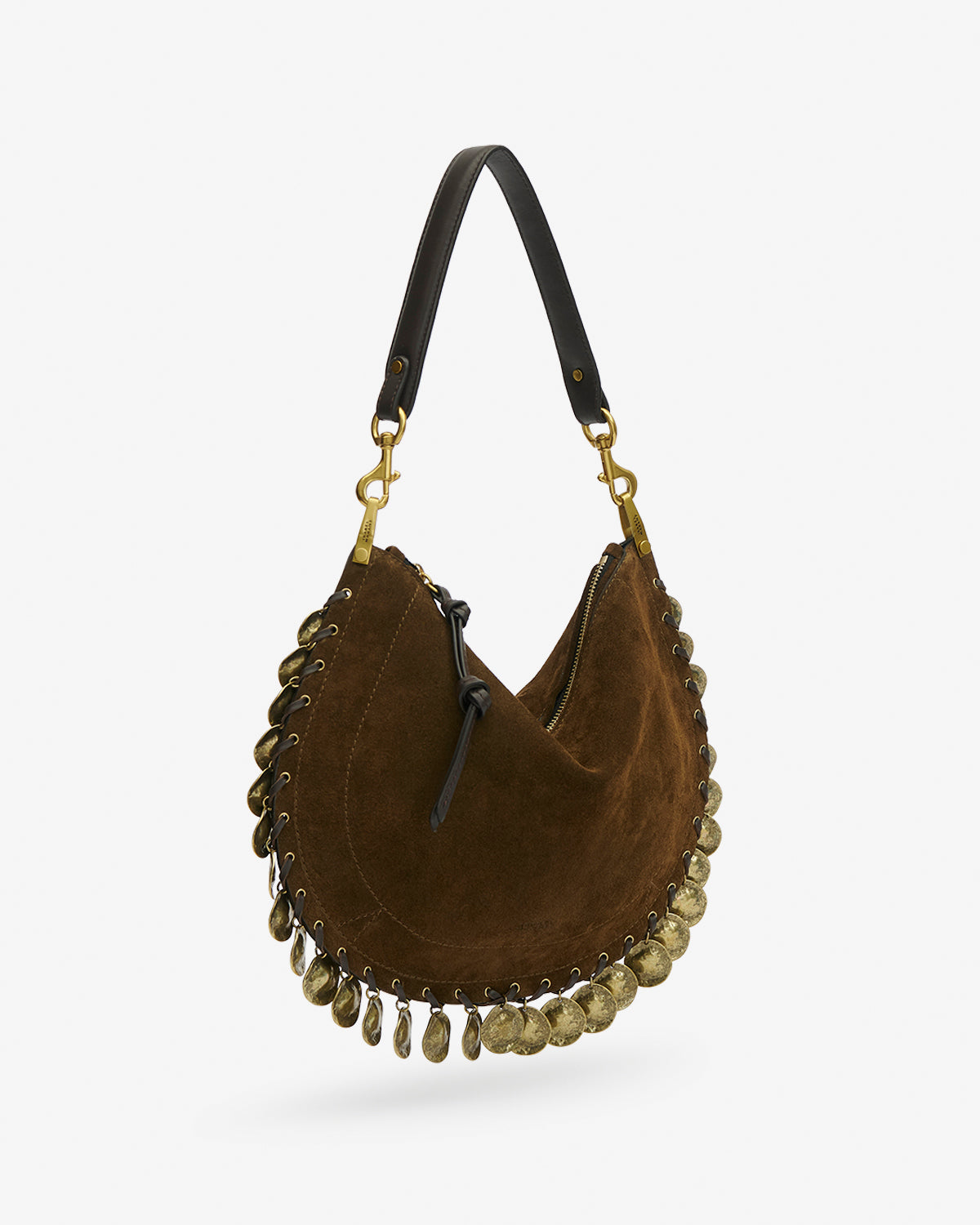 OSKAN SOFT ZIP SHOULDER STRAP Woman bronze | ISABEL MARANT