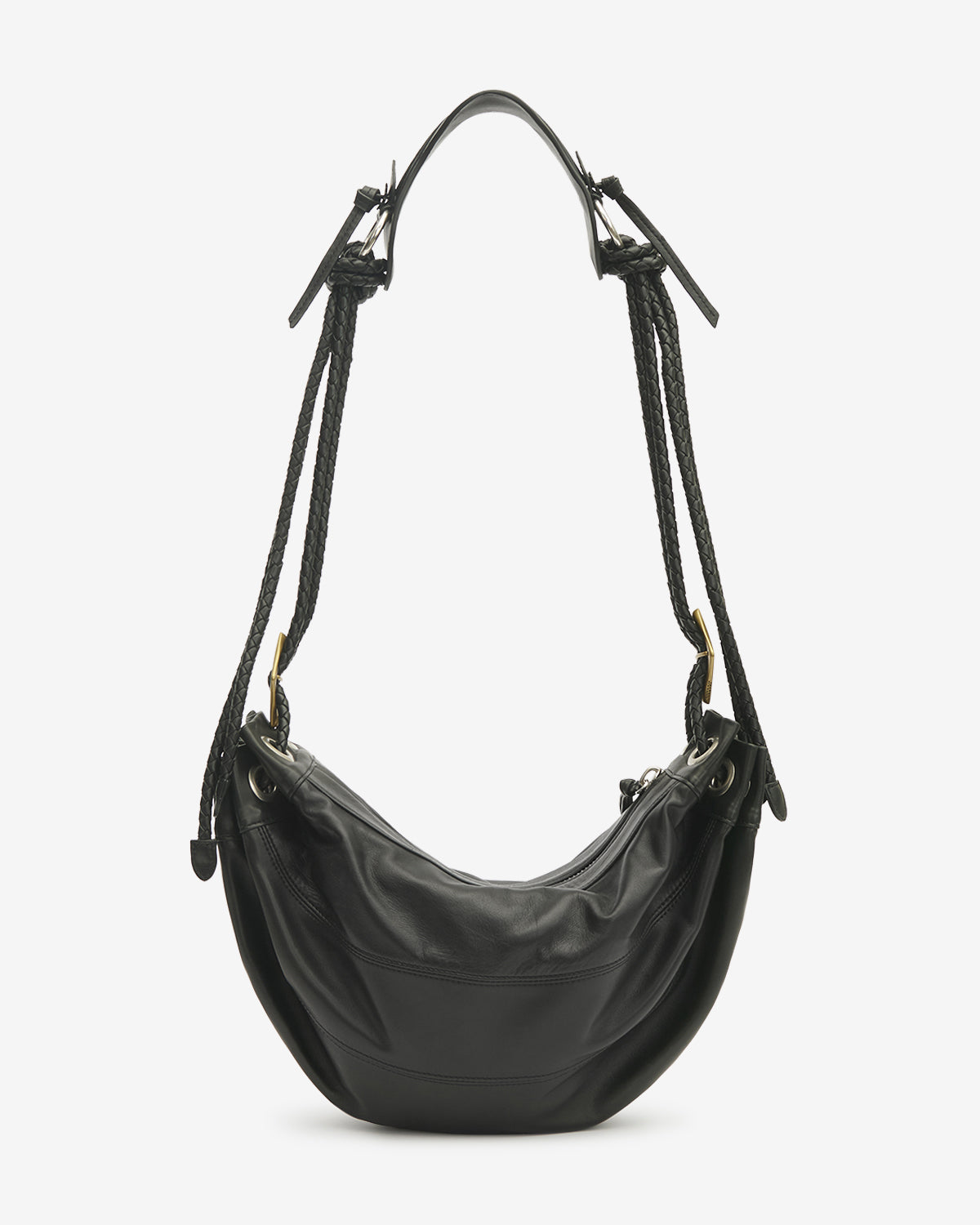 m0851 アニリン ハーフムーン 黒ショルダーバック Hobo bag m0851 店舗 