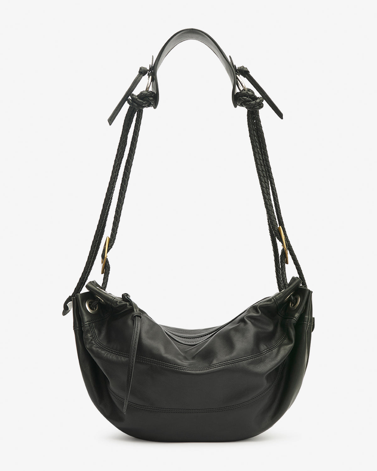 MAIA MEDIUM SHOULDER BAG Woman black | ISABEL MARANT Official