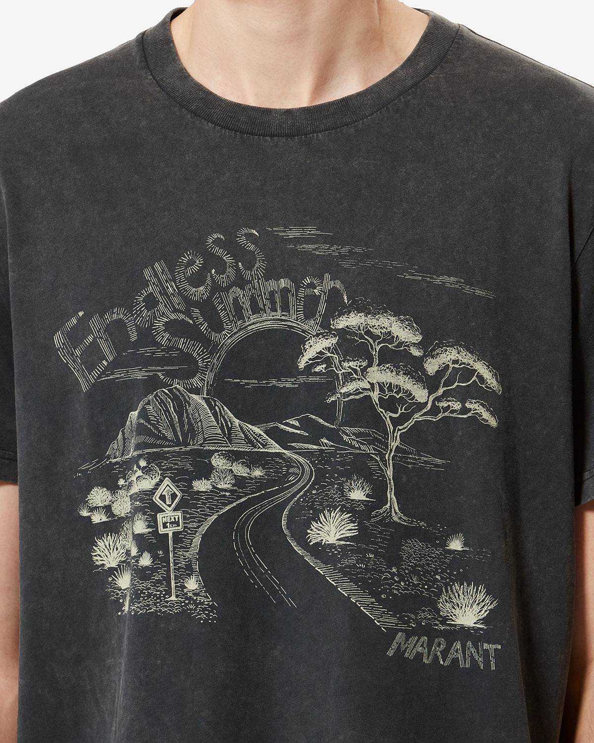 HONORE T-SHIRT Man black | ISABEL MARANT Official online store